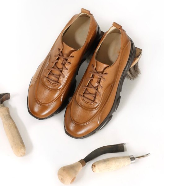 Men's sports natural leather shoes code 264 Hm